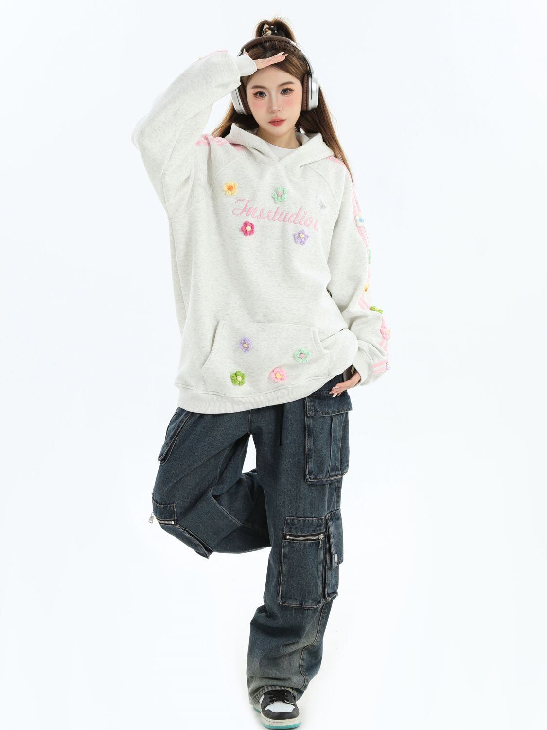 好感度UP プラスベルベット 大人可愛い 4色 パーカー F-10178