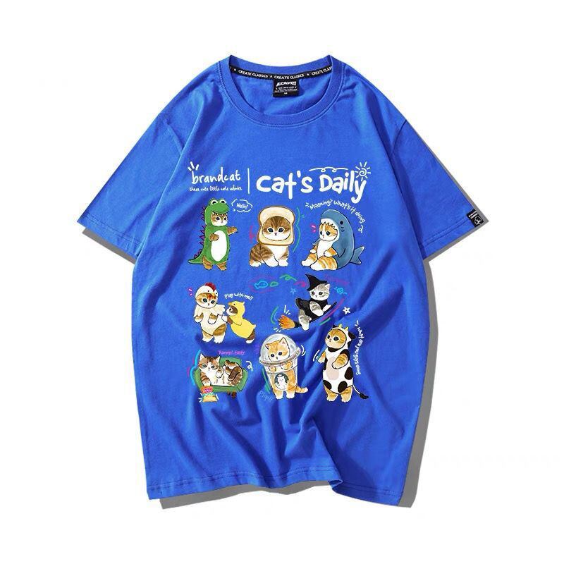 超人気 軽くて涼しくて可愛い!デザイン性抜群 カジュアル プリント全6色 半袖TシャツF-9319