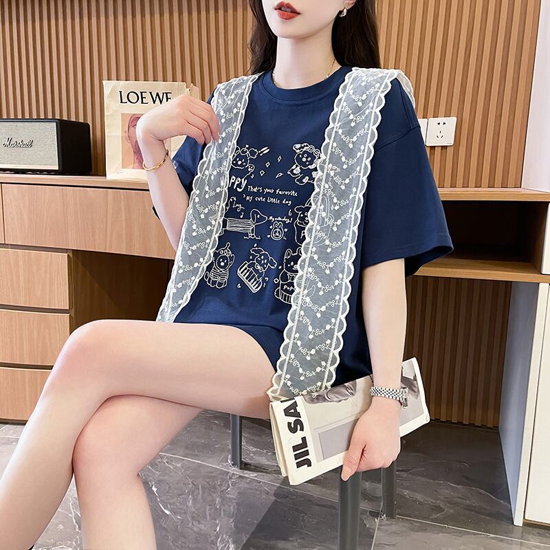 早い者勝ち 絶対流行 売れ筋 早い者勝ち カジュアル 2色選択 Tシャツ<F-11347>