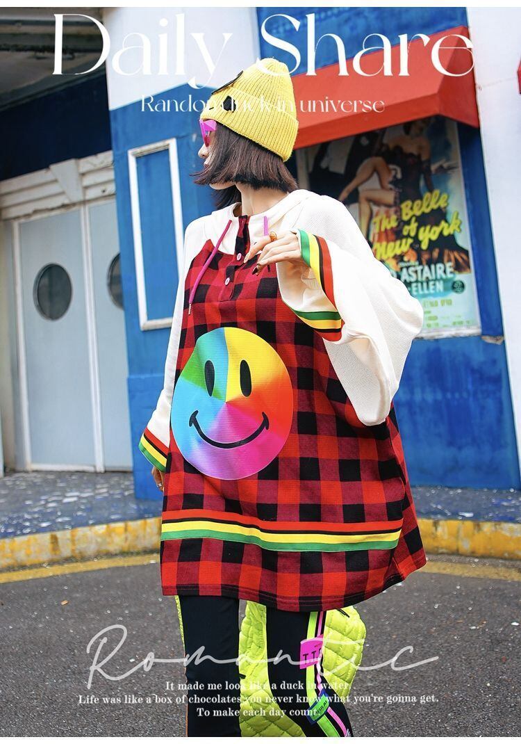 柔らかな肌触りで着心地も楽ちん! 個性的なデザイン ゆったり 切り替え カジュアル パーカー<isf-9992>