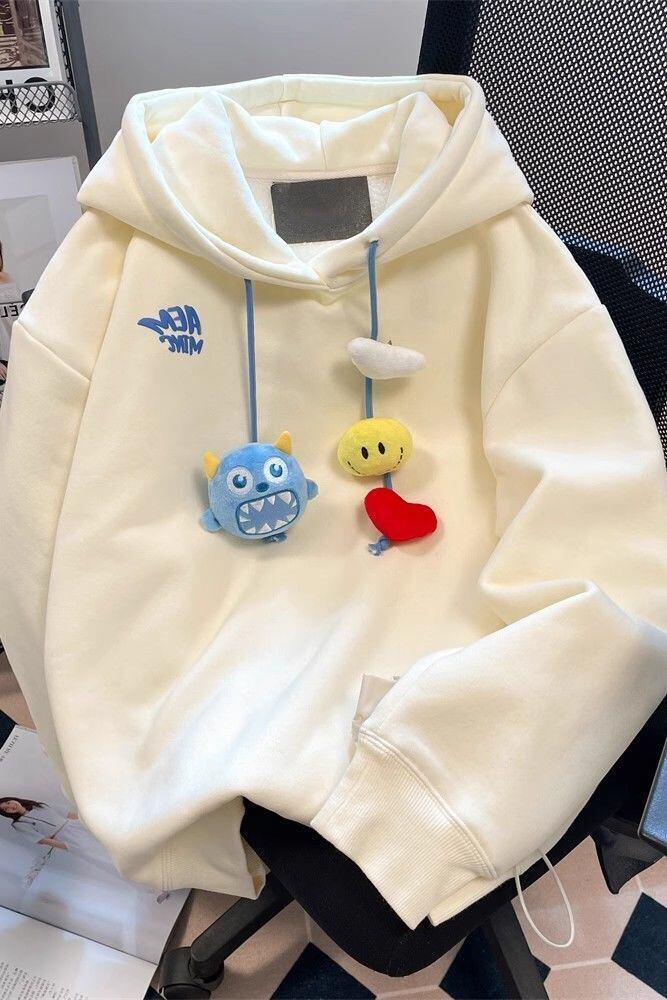 【裏起毛】流行新作 大人可愛い 目を奪われる ダブルプリント パーカー F-9956