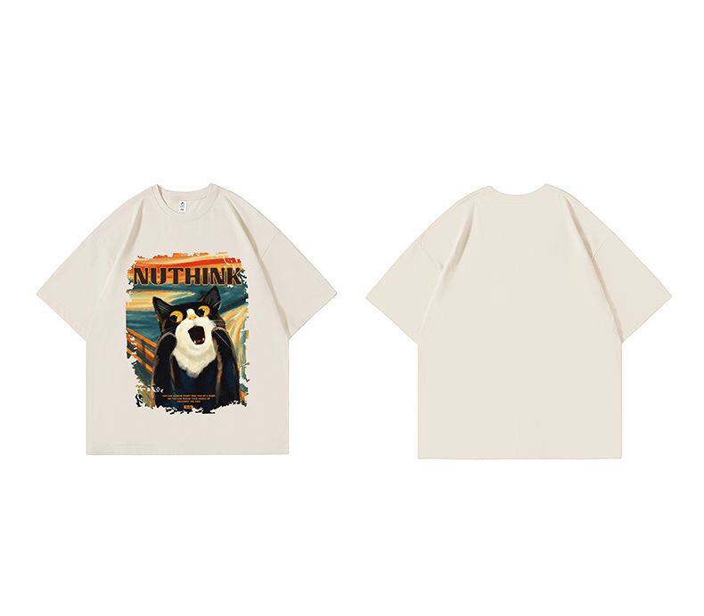 絶対欲しい デザイン性抜群 売り切れ必至 ファッション プリント 4色選択 半袖Tシャツ<F-9293>