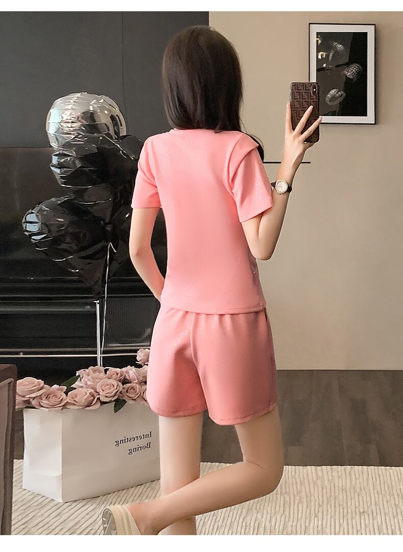 今季マストバイ 個性派 ファッション 半袖Tシャツⅹパンツセット<F-11568>