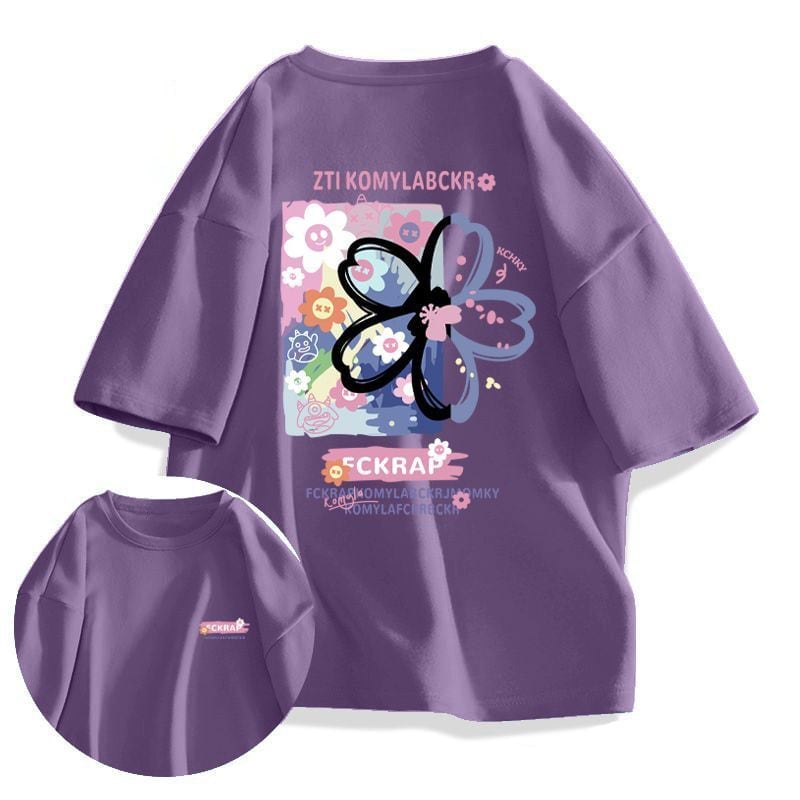 今季マストバイ ルーズ カジュアル プリント全6色 半袖TシャツF-8850
