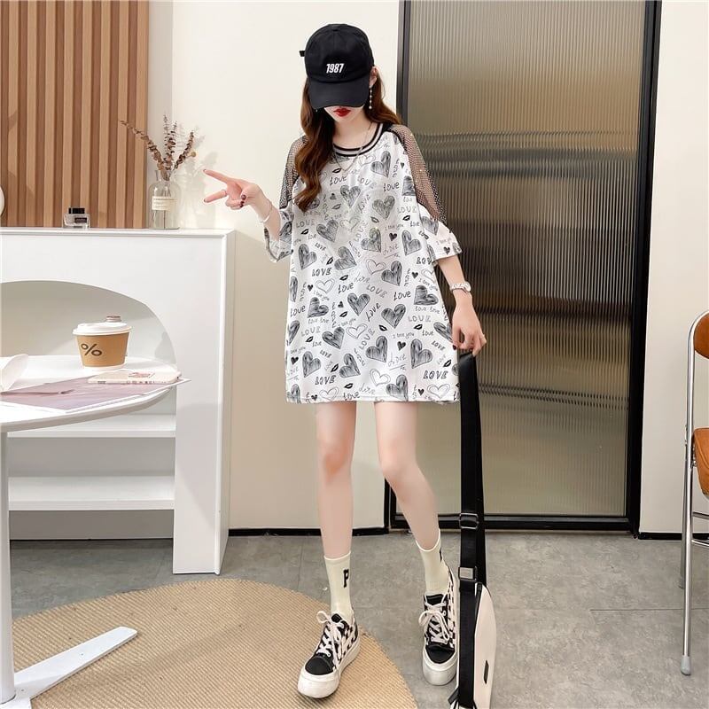 高級ホットドリル半袖Tシャツ<F-3005>