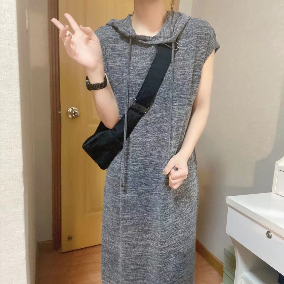 超人気 知的 カジュアル ルーズ ワンピース<F-6627>