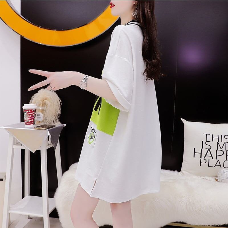 ゆったり感アップ カジュアル Tシャツ カットソー<F-3506>