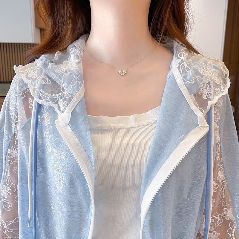大人気透け感 UVカット <F-2822>
