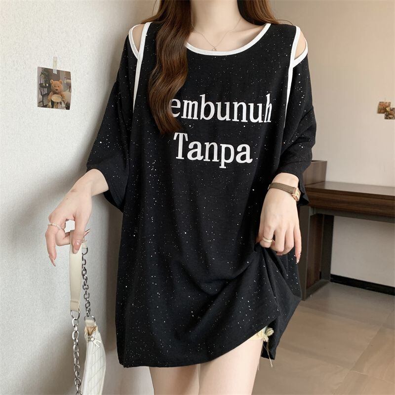 絶対欲しい 特別デザイン 個性派 プリント 2色選択 半袖Tシャツ<F-8554>