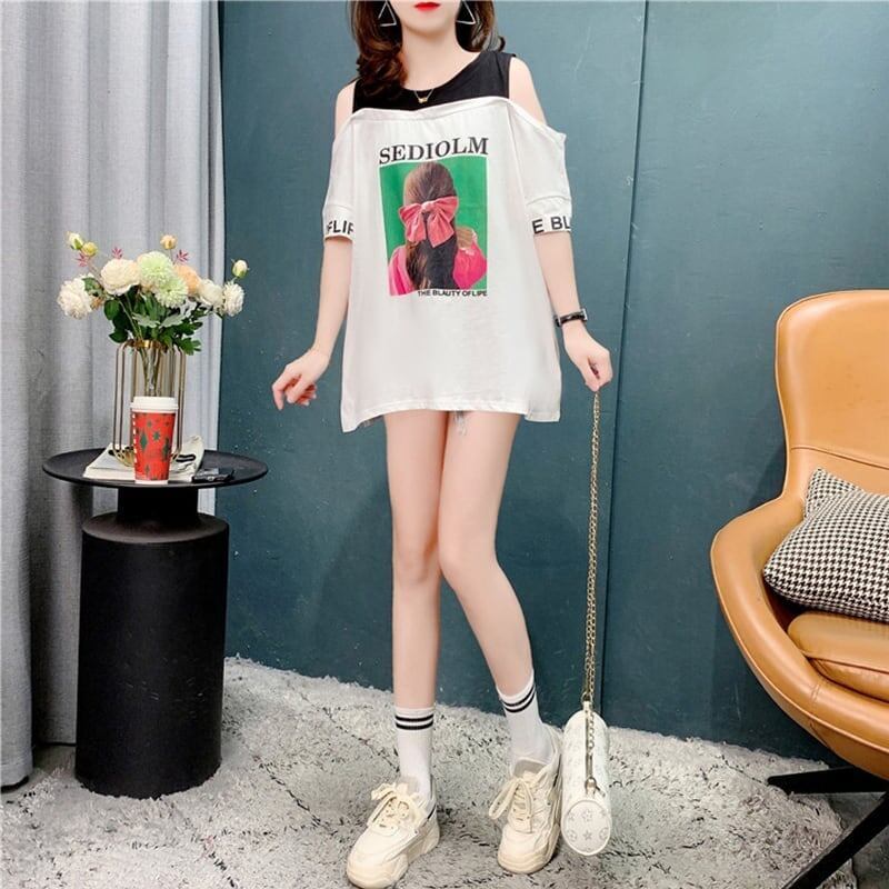 今季大好評 美感いっぱい Tシャツ カットソー<F-3203>