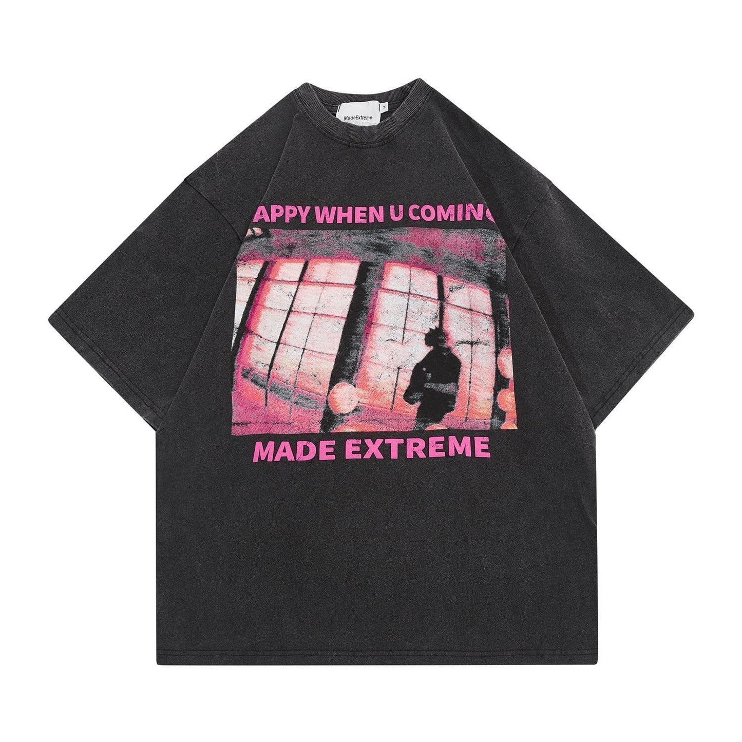 タイドブランド ロックアメリカンストリートレタープリント半袖Tシャツ<F-2903>
