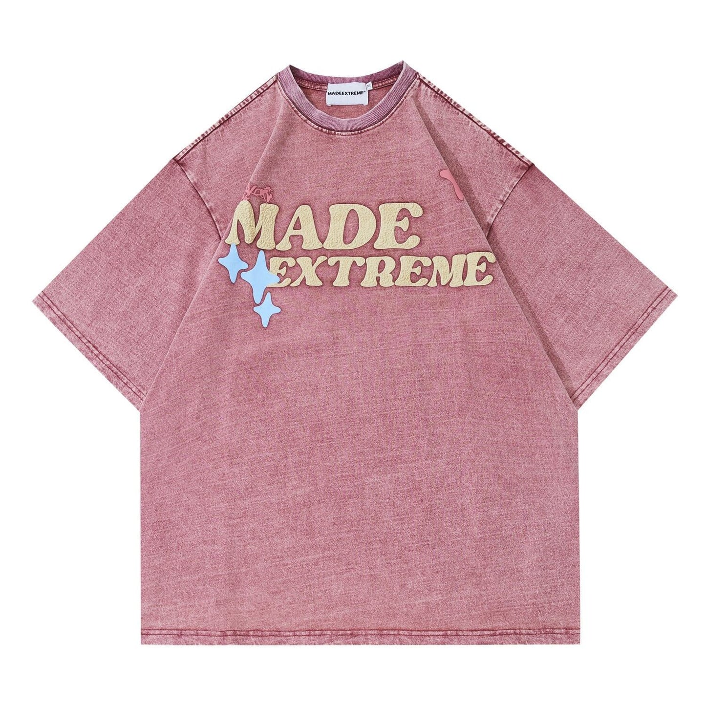 ストリートトレンドのレターファンプリント半袖Tシャツ<F-2906>