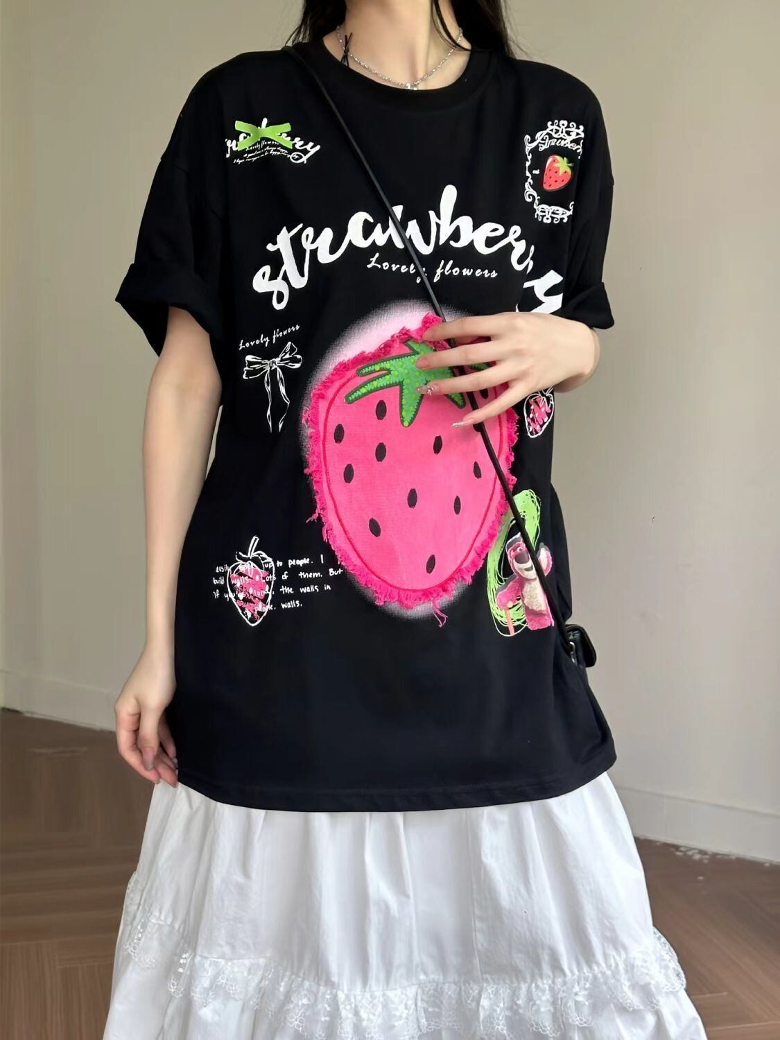 売れ筋 美人度アップ 大好評 好感度UP カジュアル 全4色 半袖 Tシャツ <F-11287>
