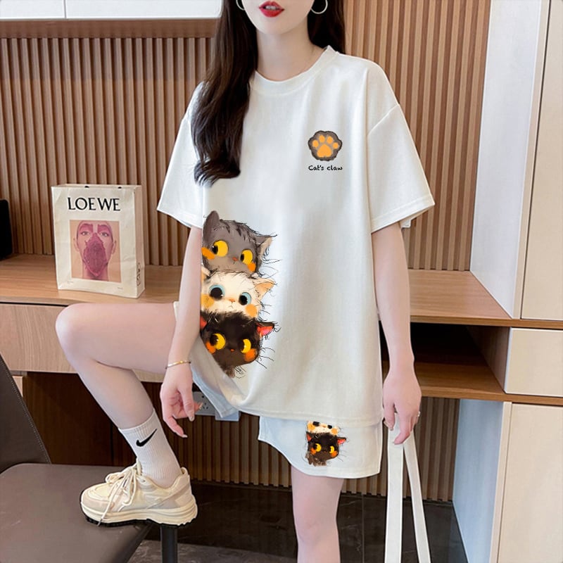 組み合わせやすい 半袖 Tシャツ+パンツ セットアップ F-13148