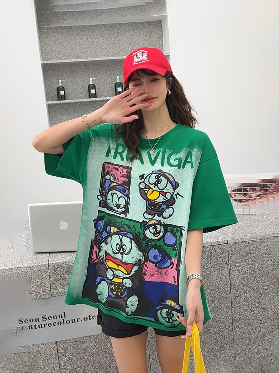 今季マストバイ カジュアル 好感度UP 全4色 半袖 Tシャツ <F-11111>