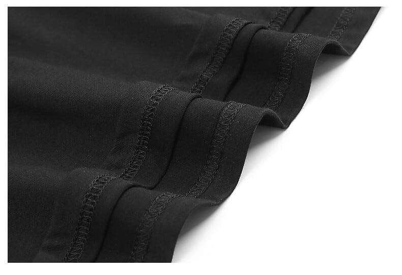 レースステッチアイスシルクニットルーズラビットプリント半袖Tシャツ<F-5038>