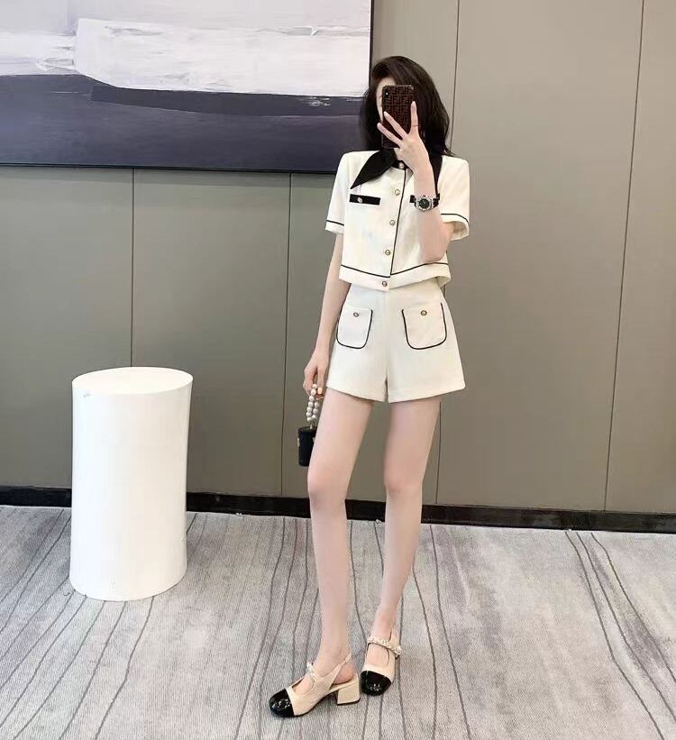 美人度アップ エレガント 絶対流行 上質 半袖Tシャツⅹパンツセット<F-6609>