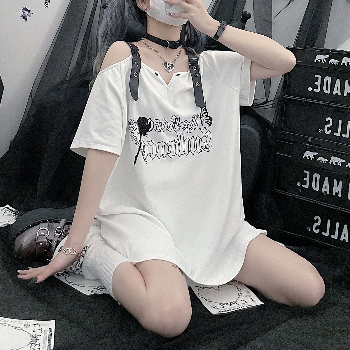 大流行 デザイン性抜群 ファッション 半袖 Tシャツ F-13314