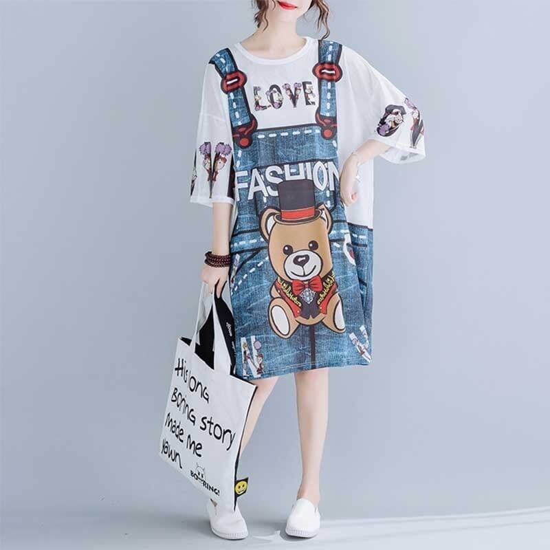 旅行Ｔシャツ 夏 レディース 膝丈 プリント 大きいサイズ ゆったりさらっと涼しい <F-656>