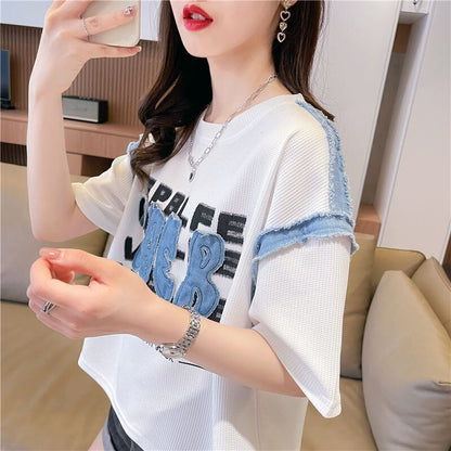 着回し力抜群 早い者勝ち 絶対流行 カジュアル 2色選択 Tシャツ<F-11645>