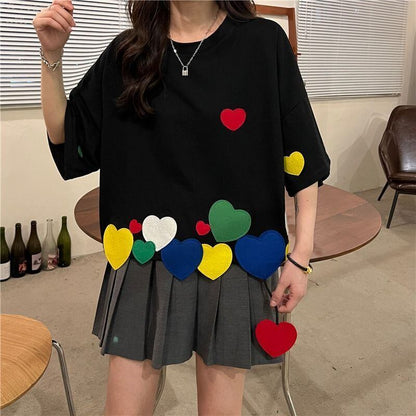 キュート 早い者勝ち 絶対流行 カジュアル Tシャツ<F-11526>