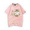 大好評 キュート 人気上昇中 着心地良い カジュアル プリント 全8色 半袖Tシャツ<F-9340>