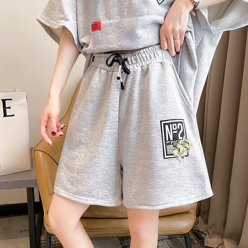 夏に嬉しい機能付き  カジュアル 半袖Ｔシャツⅹパンツセット全2色F-11282