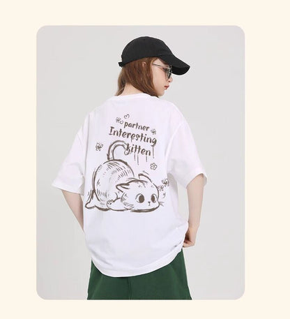 おすすめ 感満々 柔らかくて優しい印象 タイルアップ プリント 4色選択 半袖Tシャツ＜F-9317＞