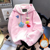 【裏起毛】流行新作 大人可愛い 目を奪われる ダブルプリント パーカー F-9956