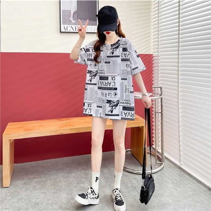 好感度満載 美感いっぱい プリント Tシャツ カットソー＜isf-3175＞