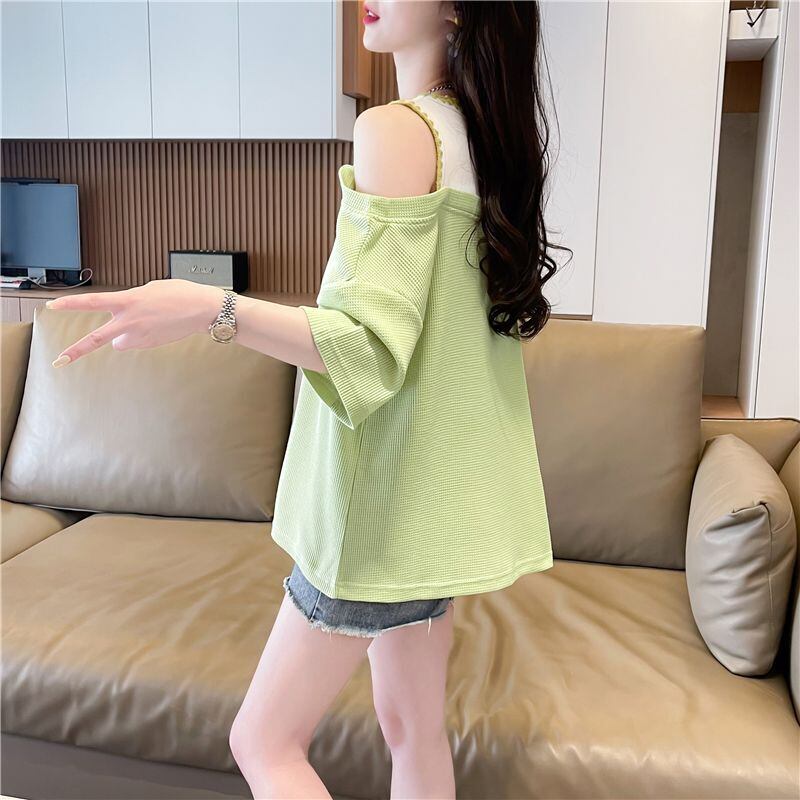 好感度100％ ラウンドネック キュート 半袖 Tシャツ ＜F-8628＞