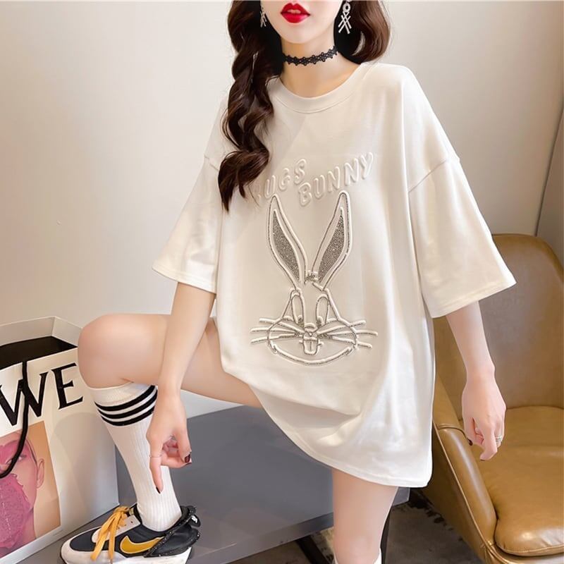 オシャレ度満点 切り替え 着心地抜群 プリント Tシャツ カットソー＜F-3549＞