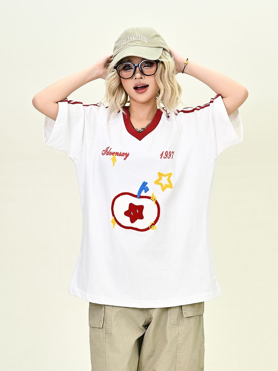 売り切れ必至 早い者勝ち 絶対流行 カジュアル 2色選択 Tシャツ<F-11545>