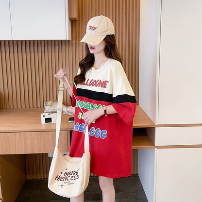 キュート 早い者勝ち 絶対流行 カジュアル 2色選択 Tシャツ<F-11134>