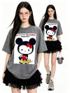 売れ筋 体型カバー プリント Tシャツ F-13447