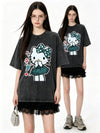 早い者勝ち 体型カバー プリント Tシャツ F-13448