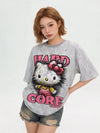 オーバーサイズ カジュアル プリント Tシャツ F-13543