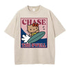 体型カバー カジュアル プリント Tシャツ F-13449