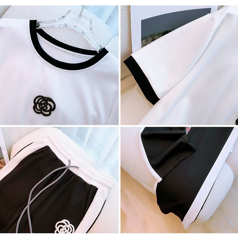超人気 カジュアル 知的 シンプル Tシャツ＋パンツ ＜F-8460＞