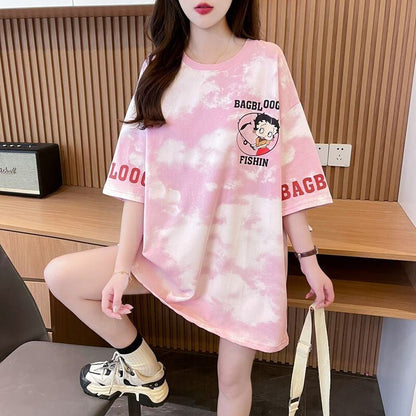 【半額！期間限定！！】超人気 プリント ロゴ ゆったり 3色 半袖Tシャツ＜F-8348＞
