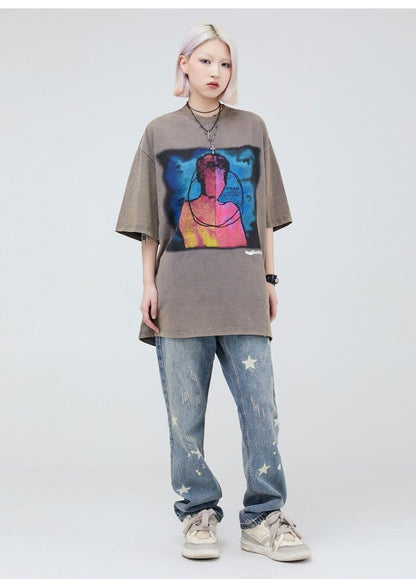 大注目   ストリート系 プリントTシャツ ＜F-2875＞