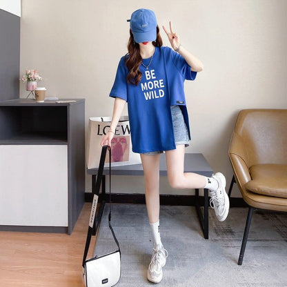 今季マストバイ タイルアップ ファッション感満々 プリント 4色選択 半袖Tシャツ＜F-9245＞