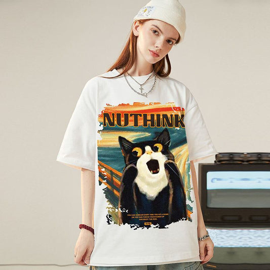 絶対欲しい デザイン性抜群 売り切れ必至 ファッション プリント 4色選択 半袖Tシャツ＜F-9293＞