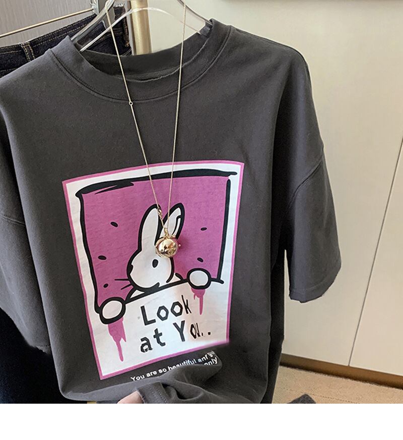 おすすめ 着心地良い ファッション感満々 プリント 半袖 Tシャツ F-9127