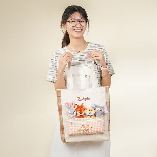 ぬいぐるみ付き 大容量 大人可愛い トートバッグ C-104