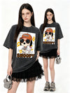 ゆったり カジュアル プリント Tシャツ F-13446
