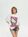 オーバーサイズ カジュアル プリント Tシャツ F-13543