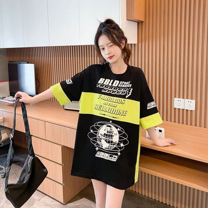 おすすめ 早い者勝ち 絶対流行 カジュアル 2色選択 Tシャツ<F-11582>