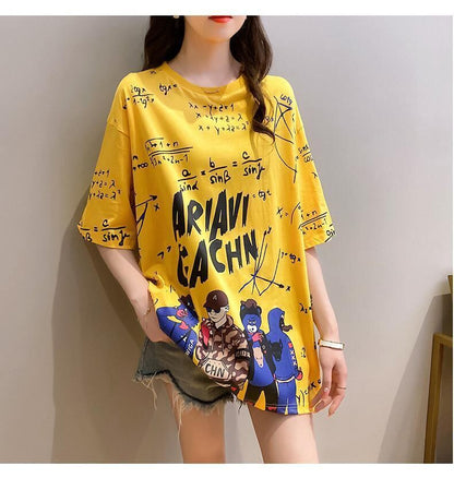定番シンプル 絶対流行 超人気 早い者勝ち カジュアル 2色選択 Tシャツ<F-11500>