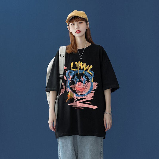 話題沸騰中   カジュアル 2色半袖Tシャツ＜F-8159＞